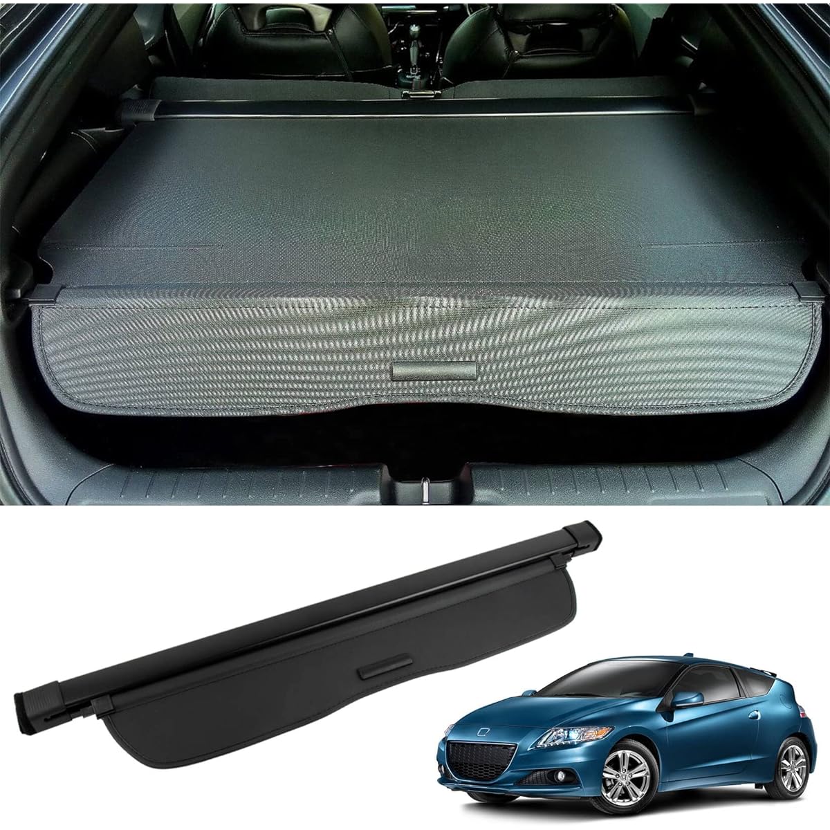 PSLER Car Tonneau Cover Luggage Storage Roll Shade Privacy Dress Up Custom Parts Interior Parts Truck Cover For CR-Z 2011 2012 2013 2014 2015 2016