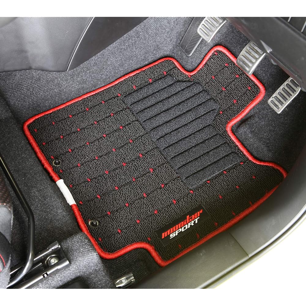 MONSTER SPORT Floor Mat for Swift Sport [ZC33S]/Swift [ZC13S/ZC43S/ZC53S/ZD53S/ZC83S/ZD83S] Black x Red 894550-7600M