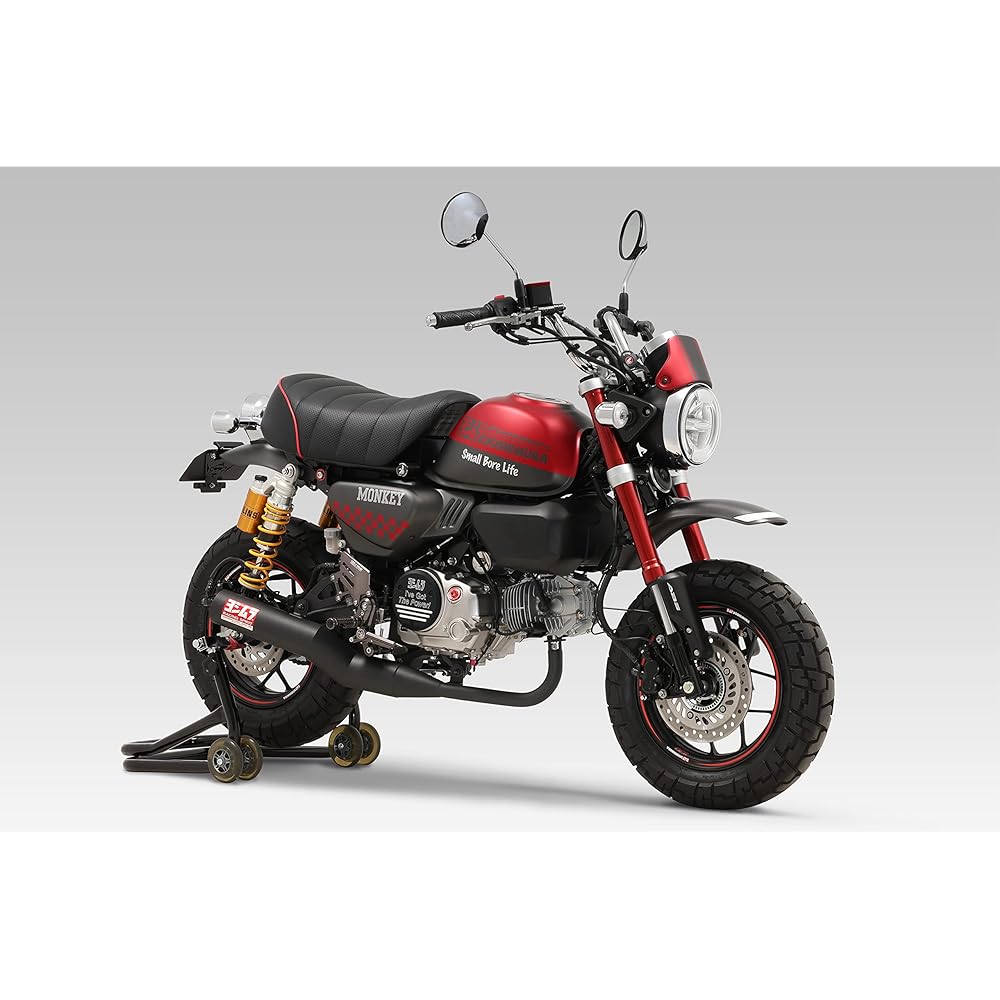 YOSHIMURA Full Exhaust Monkey 125(21) Straight 762 Cyclone Government Certified Machine Bent Black Paint YOSHIMURA 110A-44F-6660
