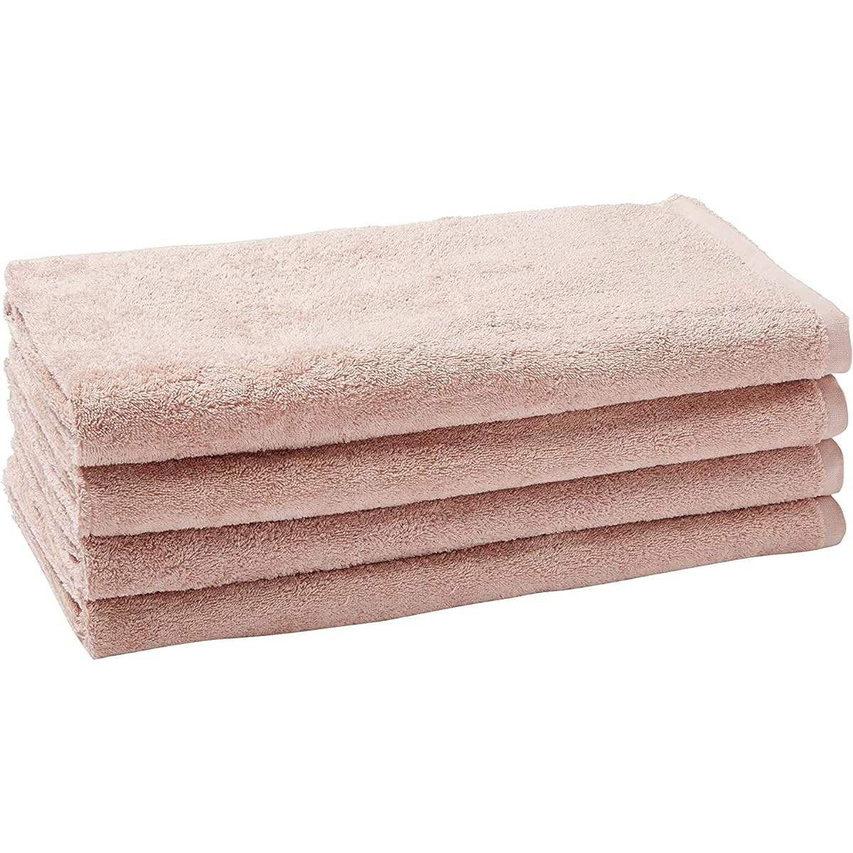 MUJI Pile Weave Bath Towel Smoky Pink 70 x 140cm / Organic Cotton Absorbent Set of 4 15028764