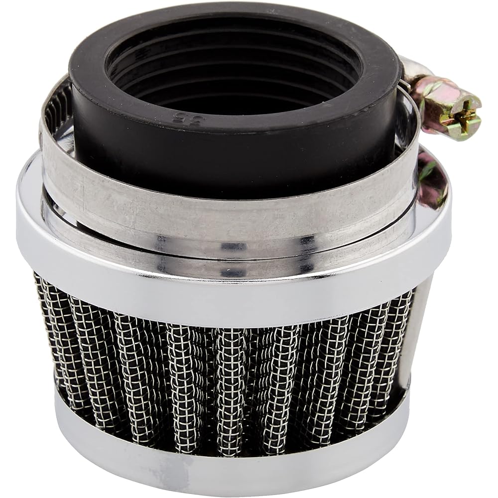 Kijima Motorcycle Bike Parts Power Air Cleaner Universal 00° Mounting Diameter 35mm Total Length 56mm Outer Diameter 61mm 102-037