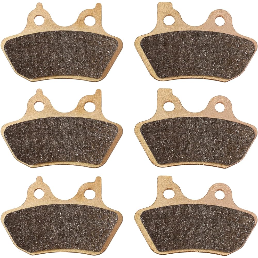 Sollon Sintered Brake Pads Front and Rear for Harley-Davidson Touring Road King Classic Road Glide Electra Glide Standard Low Rider Wide Glide Super Glide Electra Glide Ultra Classic