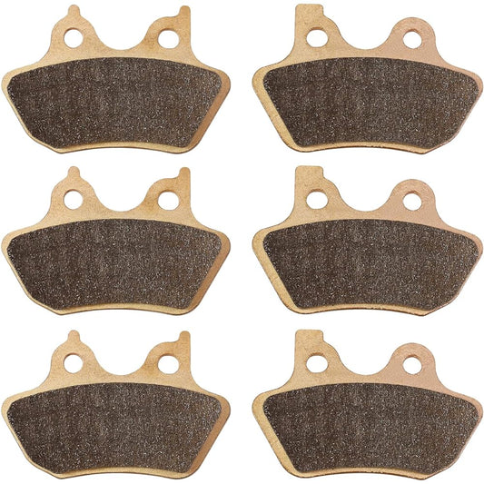 Sollon Sintered Brake Pads Front and Rear for Harley-Davidson Touring Road King Classic Road Glide Electra Glide Standard Low Rider Wide Glide Super Glide Electra Glide Ultra Classic