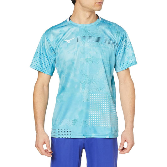 [Mizuno] Badminton Wear Game Shirt Short Sleeve Sweat Absorbent Quick Drying 72MAA005