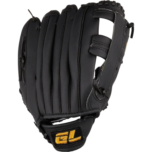 LEZAX Soft Baseball Glove for Adults GUTS LEAGUE Right Thrower (Left Hand Worn) 12 Inch GLBM-5764 Black