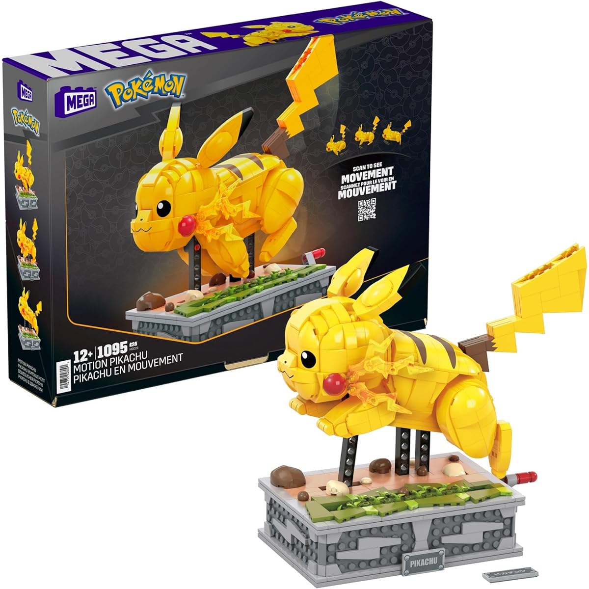 MEGA BLOKS Pokemon Pikachu runs! Moving Pikachu [Block set] [Number of pieces: 1095 pieces] [12 years old and up] HGC23