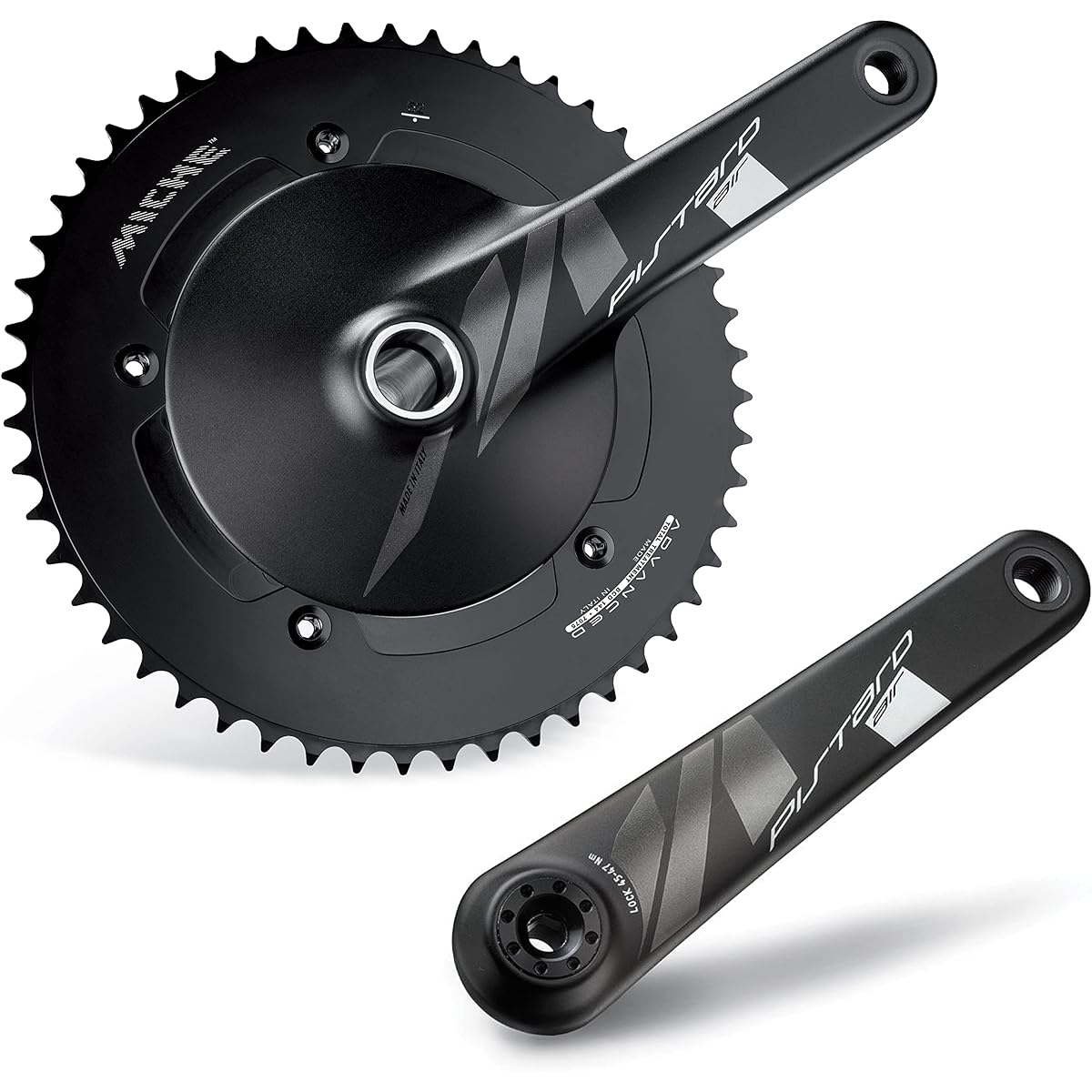 MICHE Crankset Bicycle PISTARD AIR Black Gear: 50T 725g PCD: 144 Aluminum Forged BB Sold Separately (Evo Max Recommended) Single/Pist for CSPC0BB