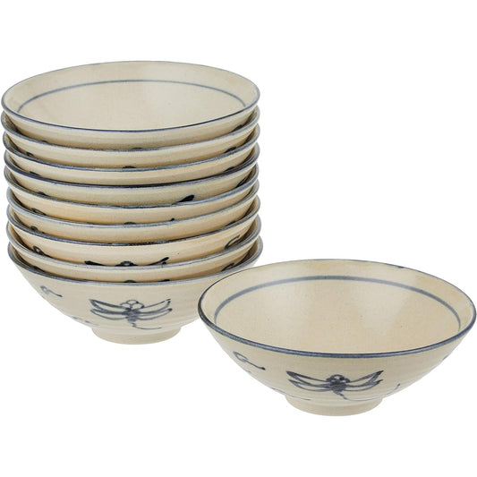 10 セット matcha bowls, Annan Ping tea bowls [14.5 x 5.2cm] [Ryotei, hotel, Japanese utensils, restaurants, business utensils, utensils]