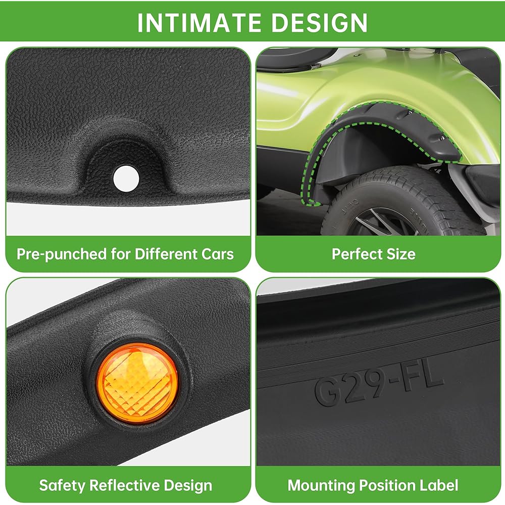10L0L Golf Cart 4 Fender Flare (2) Front & (2) Rear.