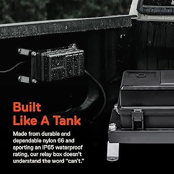 TRUE MODS 12V Automatic Waterproof Hughes Relay Box Block [6 Bosch Style Relay Holder] [6 ATC/ATO Fuse Holder] Universal Relay Block Box 12V Automobile Marine Boat Light Equipment