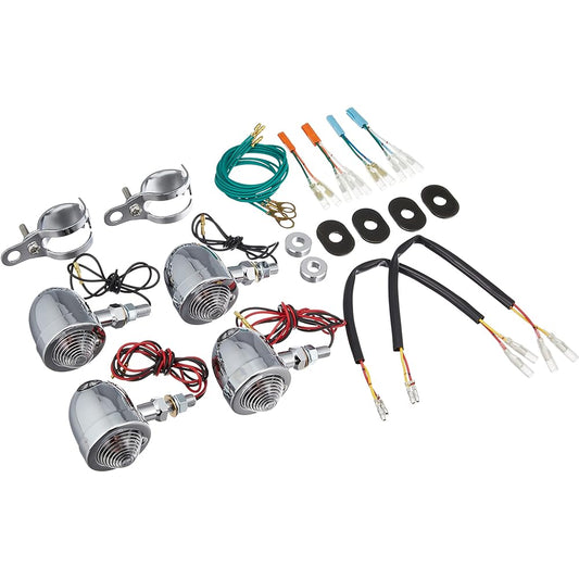 HURRICANE Bread Turn Signal Kit Clear Lens Rebel 250 Rebel 500 HA5351C