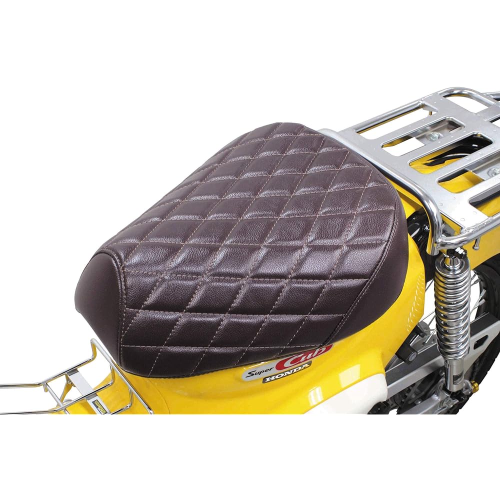 Special Parts Takegawa Cushion Seat Cover Diamond Stitch Brown Super Cub 50/110 (AA09/JA44) Cross Cub 50 (AA06) 09-11-0233
