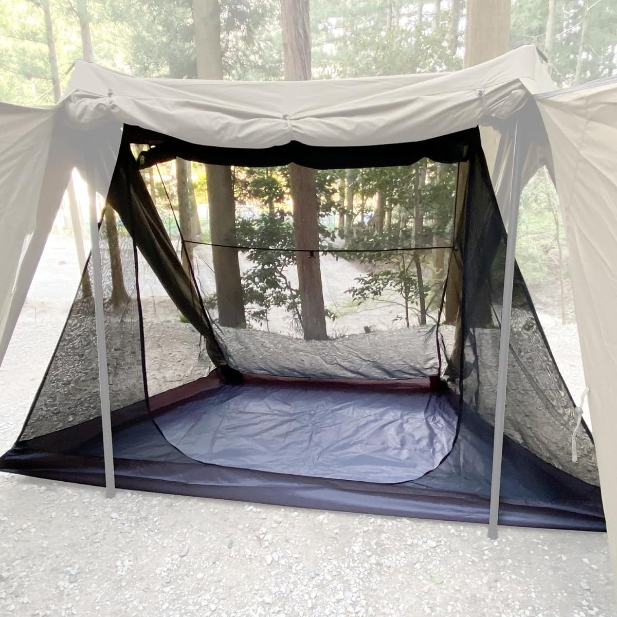 DUCKNOT Hunting Hexa T/C SW Tent for 2 to 3 People with Front Curtain and Front Room Openable Ceiling Camping TC Polycotton