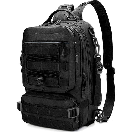 HAKAWAFLY Fishing Backpack, 5-Way Waterproof Fishing Bag, Fishing Bag, Multifunctional, Large Capacity, Includes 1 Waist Belt, 4 Rod Belts, and 5 Carabiners, Rucksack Backpack, 15.6 Inch, Water Repellent Tackle Bag