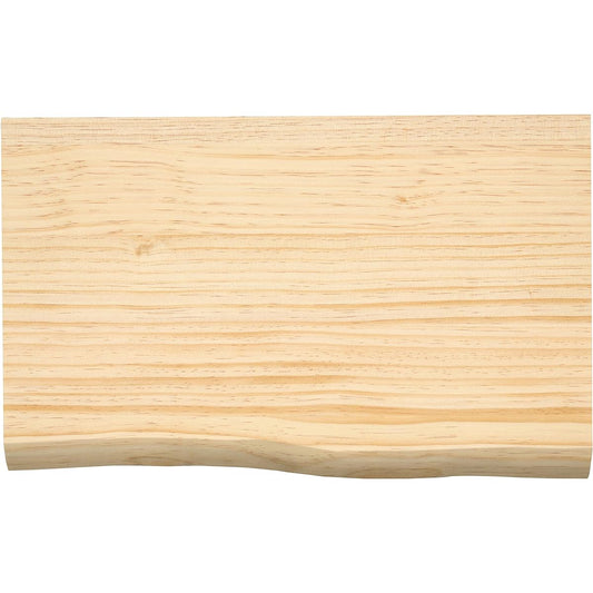 Wood One Shelf board with edges, New G Pine solid wood, Natural color, Natural color [Length 900x Depth 450x Thickness 24mm] MTR0900N-E1M-NL