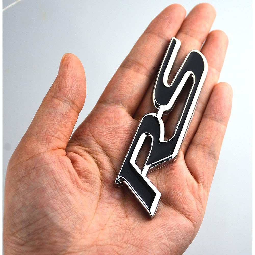 AIMOLL RS Emblem badge 1 point Camaros volley series 3D logo (chrome black)