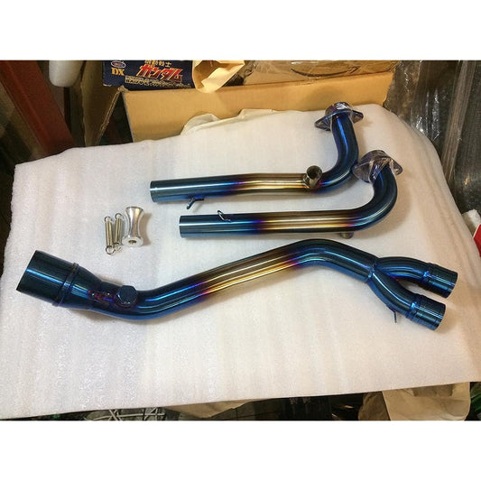 T-MAX500/530◆2008~2016◆SJ08/SJ12 Full exhaust blue stainless pipe