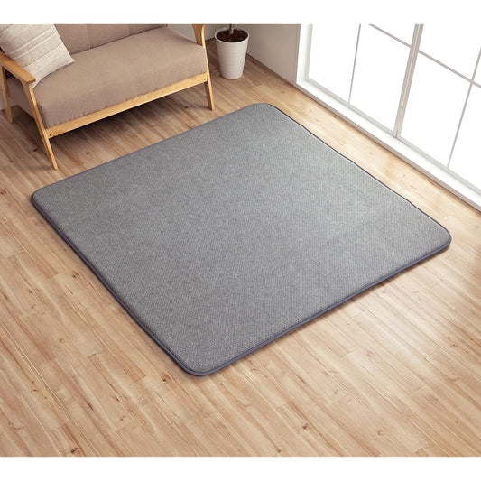 Ikehiko Corporation Rug Mat Carpet Underlay Nice Gray Square Approx. 180 x 180 cm Thickness 35 mm Compatible with hot carpets Soundproofing Not easy to set Cushion Anti-slip treatment Volume #1293140014902