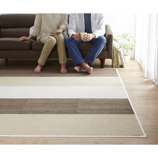Tile Carpet Nittan Home Tile Adsorption/Multifunctional Set of 8 50 x 50cm Ivory HT301