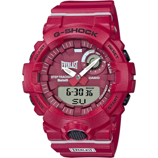 [Casio] G-Shock Watch [Domestic Genuine Product] Equipped with Pedometer Bluetooth EVERLAST Collaboration GBA-800EL-4AJR Men's Red