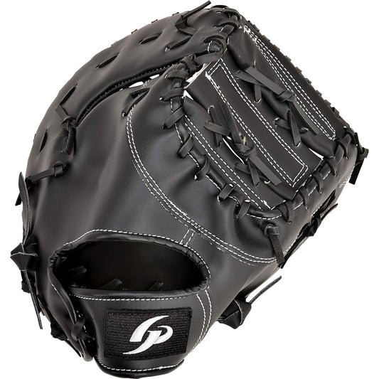 GP Baseball Glove First Mitt for 1st Baseman, Soft Baseball, Grass Baseball, Catch Ball, Black, For Right-handed Throwing, For Left-handed Throwing