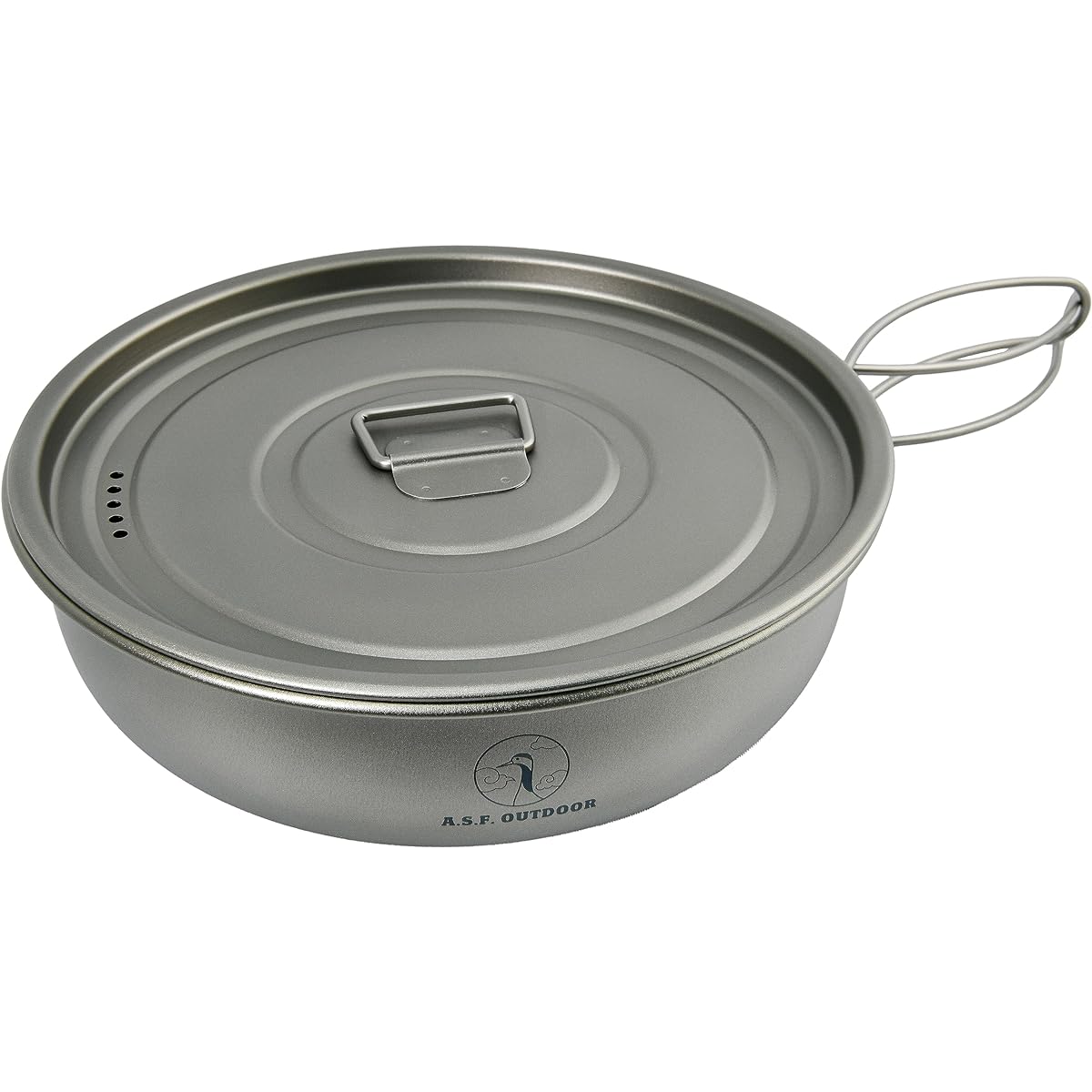 A.S.F. OUTDOOR Titanium frying pan (L) with lid 1200ml 19cm