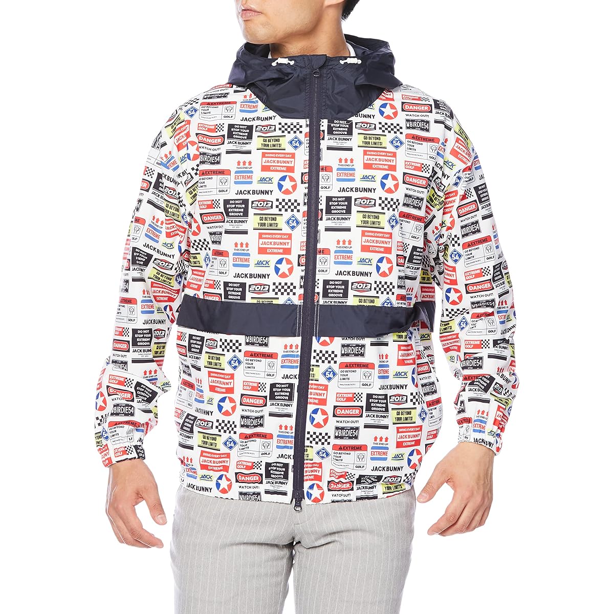 [Jack Bunny] Men's water-repellent full-zip blouson (4-way stretch/mesh lining) / Golf outerwear / 262-2120201