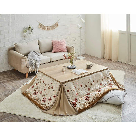 Ikehiko Corporation Ikehiko Kotatsu Futon Space Saving Milky Square Ivory Approx. 175 x 175cm Nordic Style Smooth Energy Saving Savings #1170280141421