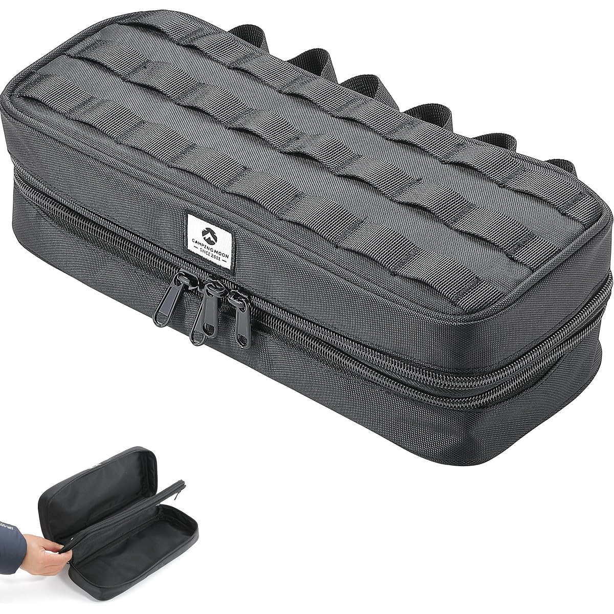CAMPING MOON Peg Peg Hammer Lantern Storage 30cm Storage Case Tool Box Bag Goal Zero Pouch Black BK-30