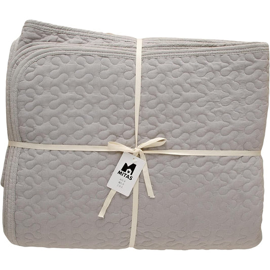 M MITAS 100% cotton fabric Can also be used as a rug Washable Ible Multiticket Ible mat 200x250cm Gray