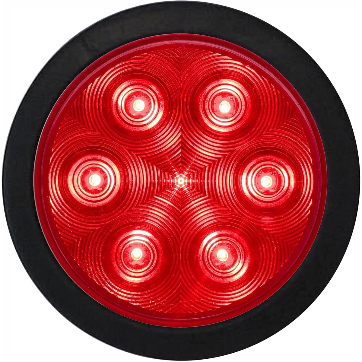OPTRONICS STL13RK Red Lens 4 inch round Shield LED Tail Light Kit