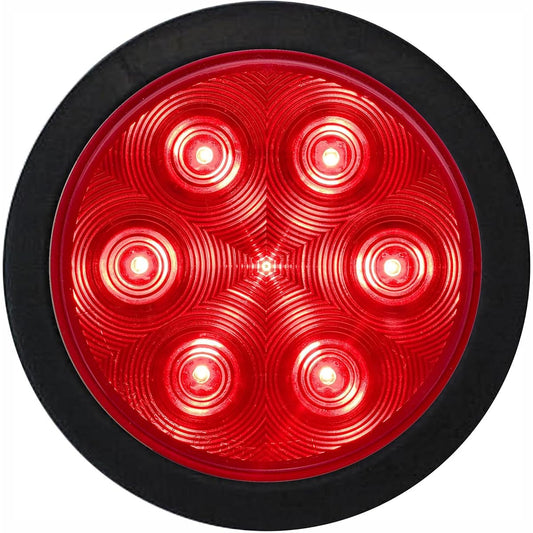 OPTRONICS STL13RK Red Lens 4 inch round Shield LED Tail Light Kit