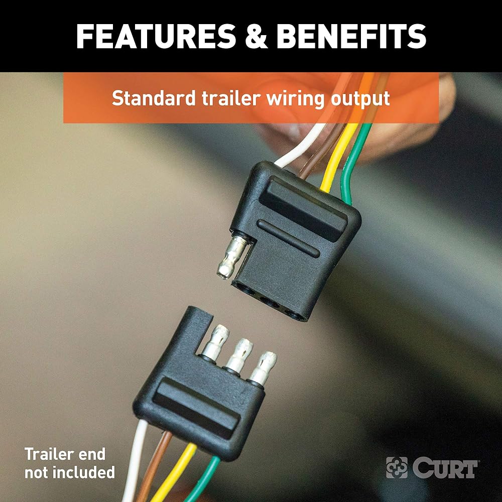 CURT 55560 Vehicle side custom 4 Pintreller Wiring Harness Chevrolet Equinox Pontiac Select Rent