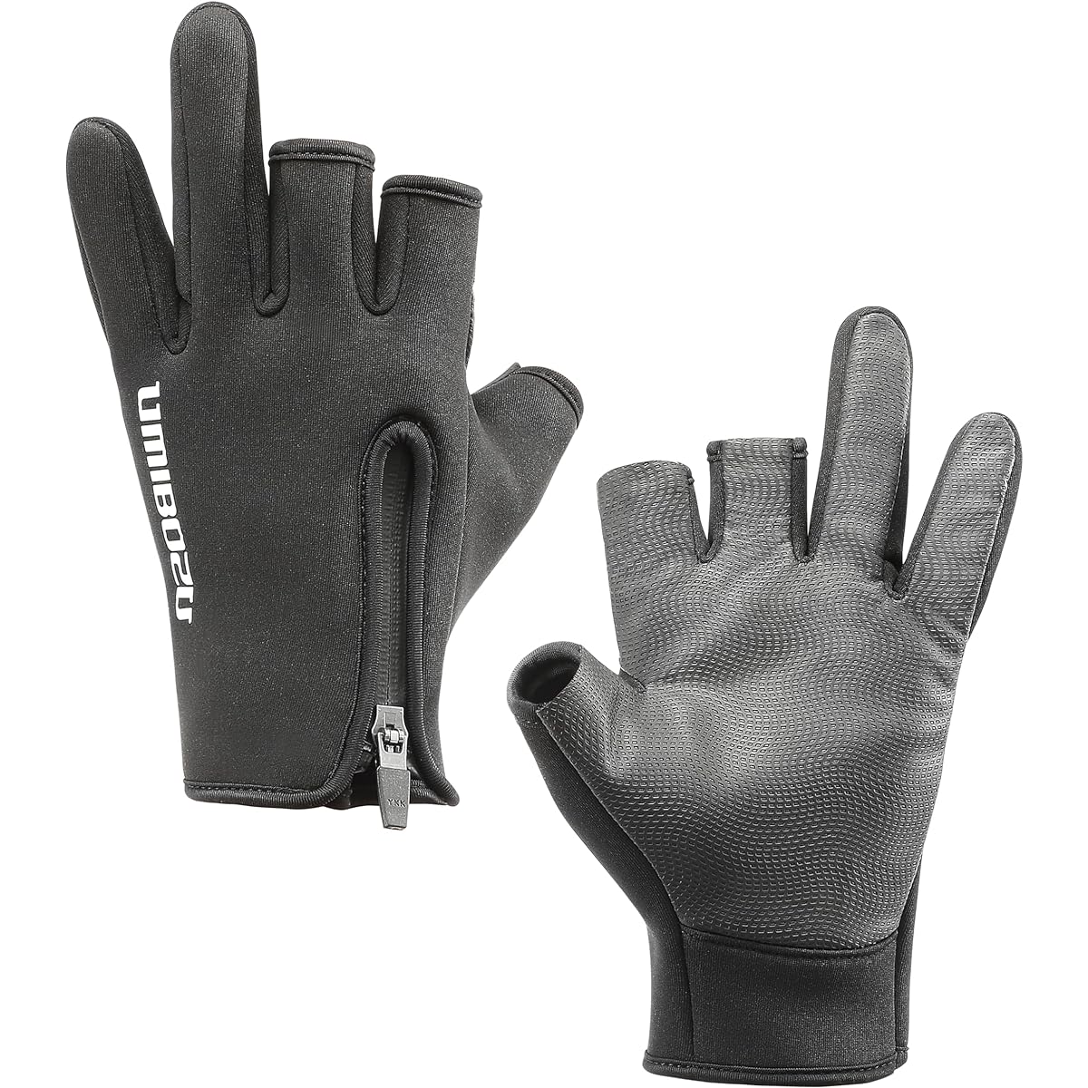 Umibozu Fishing Gloves, Winter, Cold Protection, YKK Waterproof Zipper, Brushed Lining