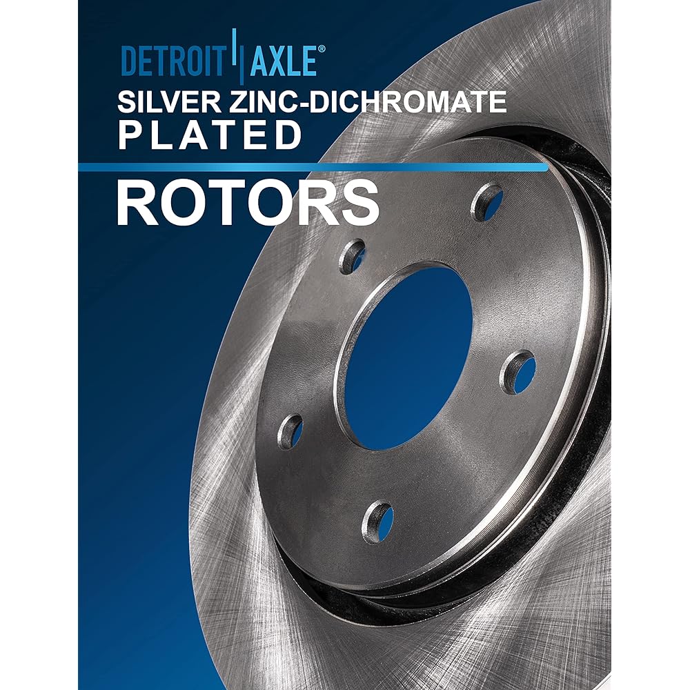 Detroit Axle -Rear Disc Rotor Ceramic Brake Pad Replacement 2010-2017 CHEVY EQUINOX GMC Terrain -6 pieces