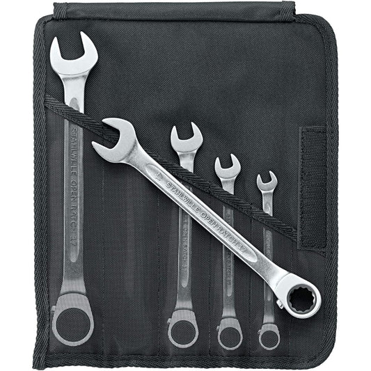 STAHLWILLE 5-piece ratchet combination wrench set 17/5