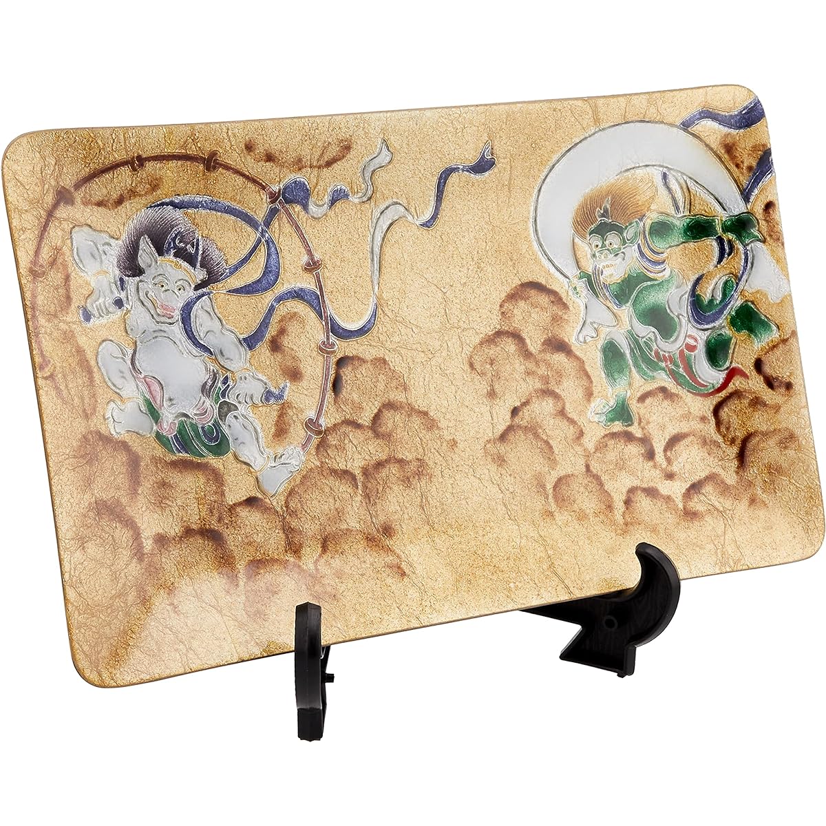 Saikosha Cloisonné 06 Fujin Raijin Decorative Plate 004-18