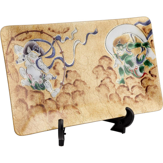Saikosha Cloisonné 06 Fujin Raijin Decorative Plate 004-18