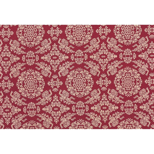 Musubi Furoshiki, large size 120cm (boxed), Shosoin-ri, lion pattern (red), made in Japan 20821-008