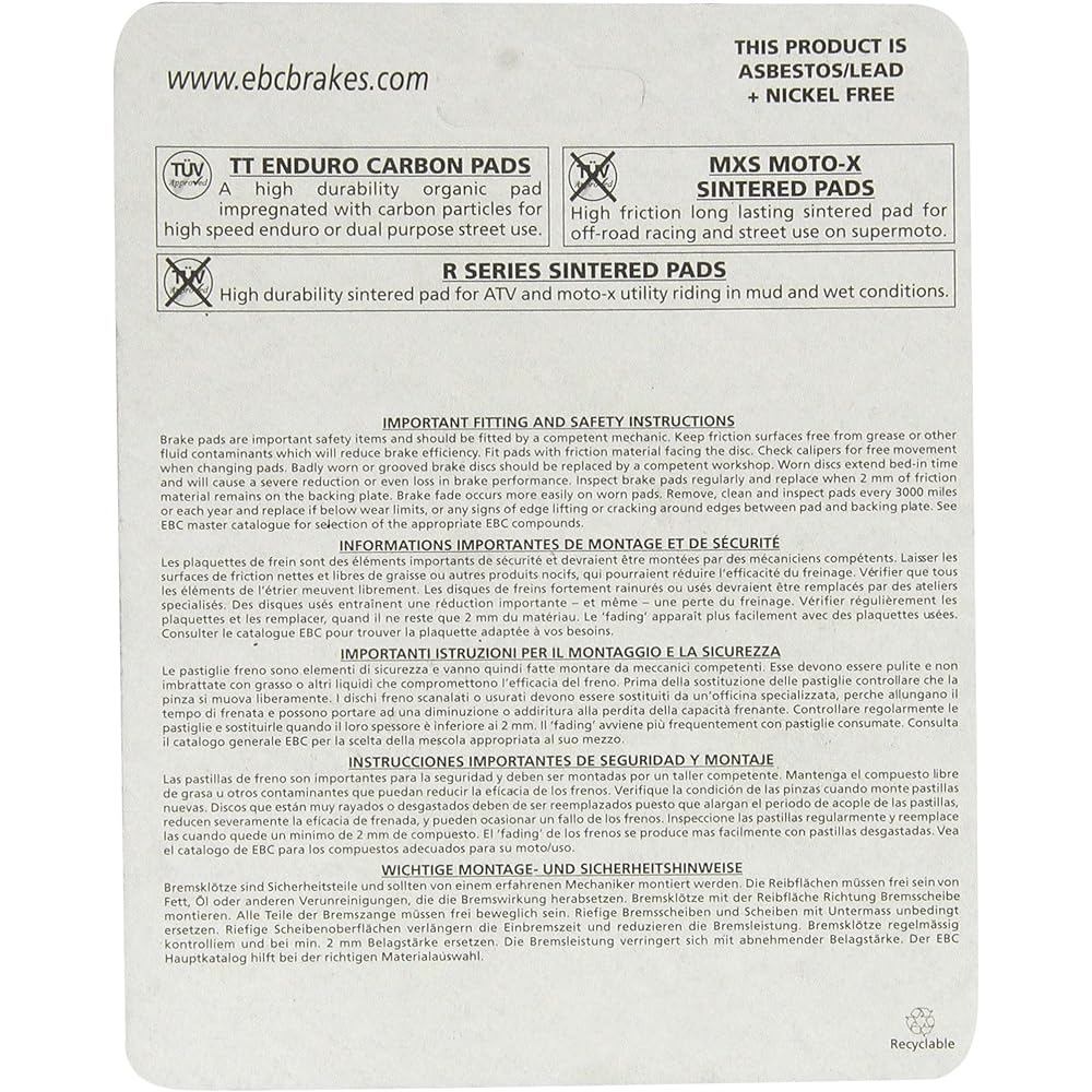 EBC Brake FA135 X Disc Brake Pad Set