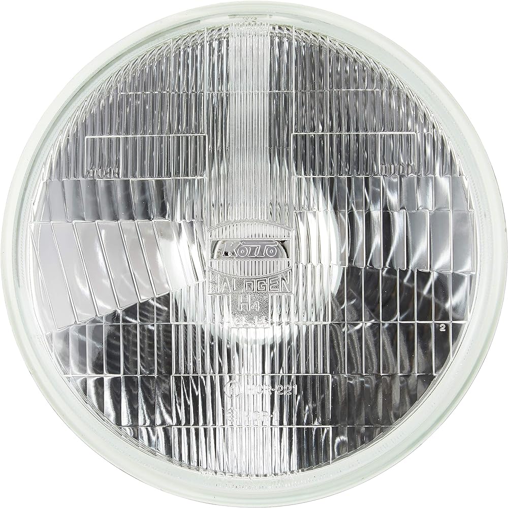KOITO Halogen Headlamp Unit (Round 2-Light 12V) Replacement Bulb [Part Number] HSSB-16-12HP & V White [3700K] P0746W [Set of 2]