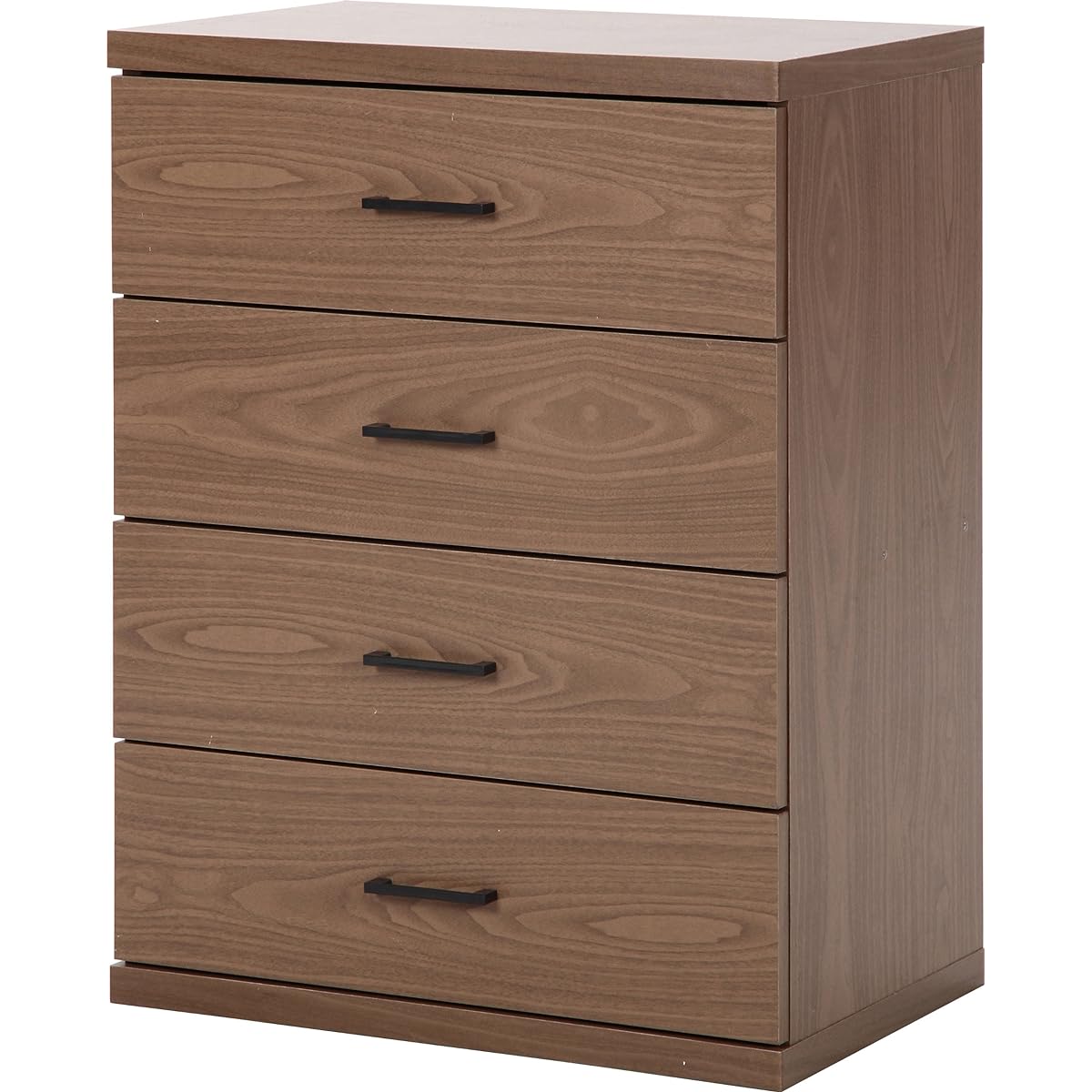 Fuji Boeki Chest of drawers 4 tiers Width 60 x Depth 39.5 x Height 80 cm Brown Wood Grain Drawer Assembly Product Largo 86026