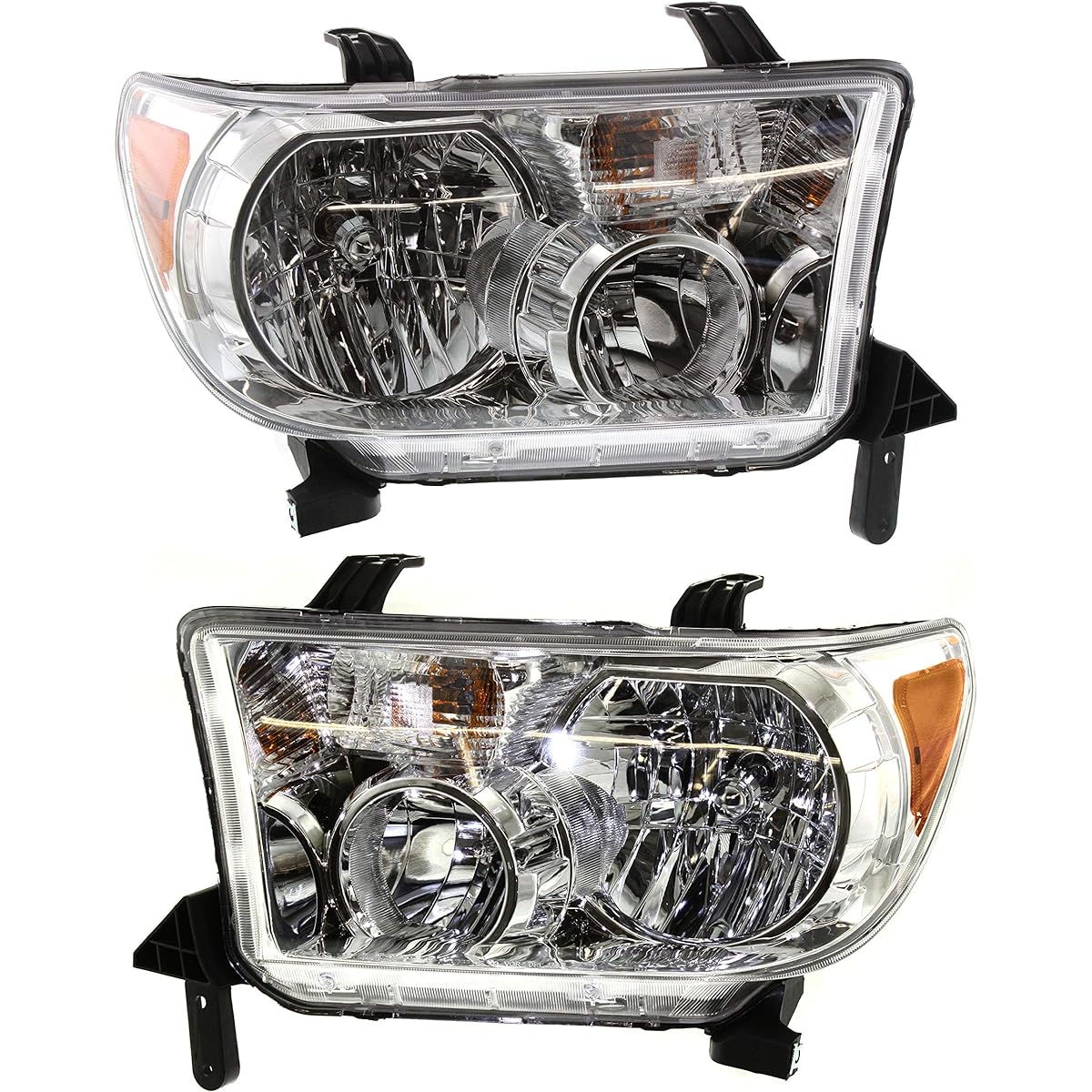Headlight assembly 2008-2018 Toyota Sequoia/Tandra 2007-2013 Compatible with halogen passenger seat and driver's seat side