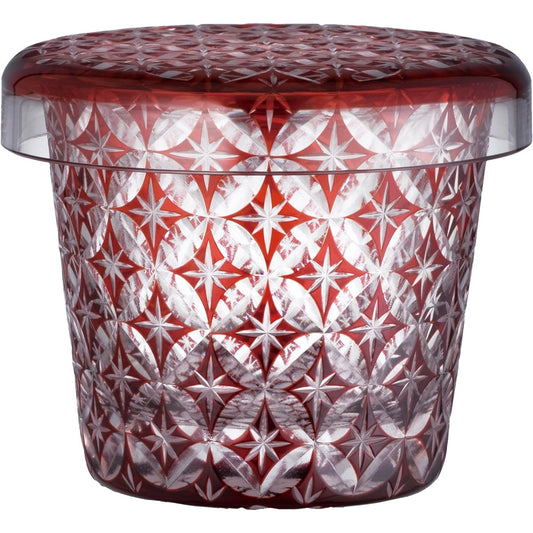 Hirota Glass Lid Choco Edo Kiriko Cloisonné FC-05