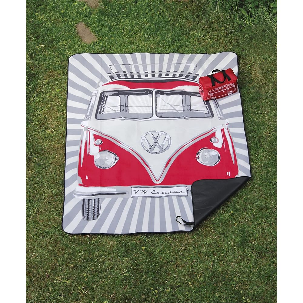 VW Collection Picnic Blanket Samba Stripe Red BUPB01