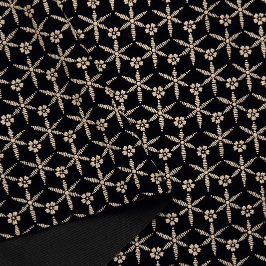 Nippon Chuko NBK Inden Synthetic Suede Leather Fabric Width 92cm x 5m Cut Cut Hemp Pattern White KP4080-16A-5M Crafts/Handmade Supplies