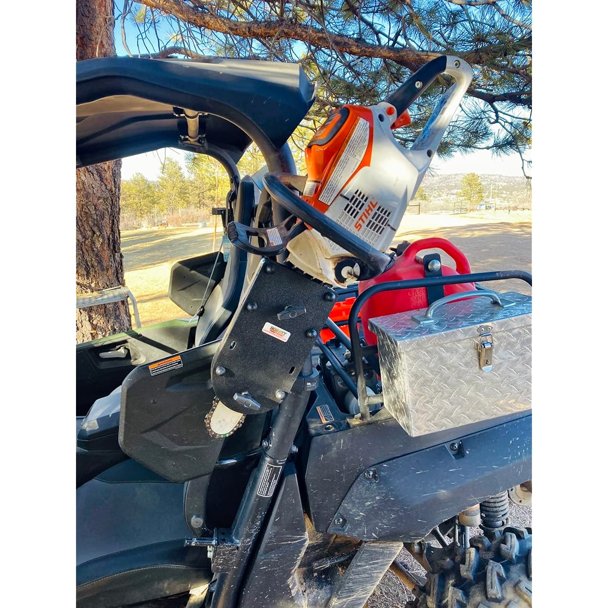 UTV Roll Bar Chain Saw Mount Yamaha Honda Polaris CAN AM All Round Roll Bar 1 inch 2 inch RCM-3012 HORNET Outdoor