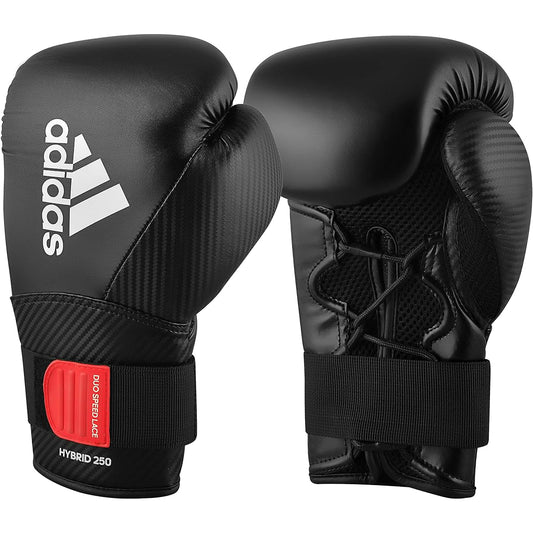 adidas Boxing Gloves Hybrid 250 ADIH250TG //Boxing Sparring Gloves Training Gloves (10oz, Black)