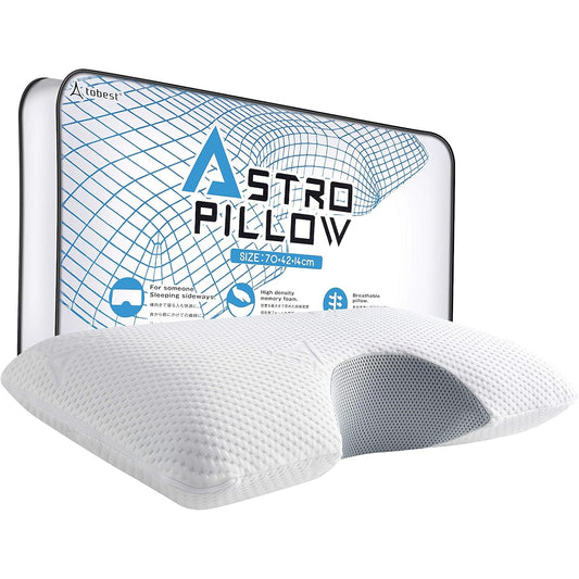 [Feel like floating in space] Pillow, ultra-dense, low-resilience, sleep-friendly pillow, compatible with side-facing positions, 48D, body pressure dispersion, cervical spine stabilization, no bottom, washable cover tobest 42x70cm, white