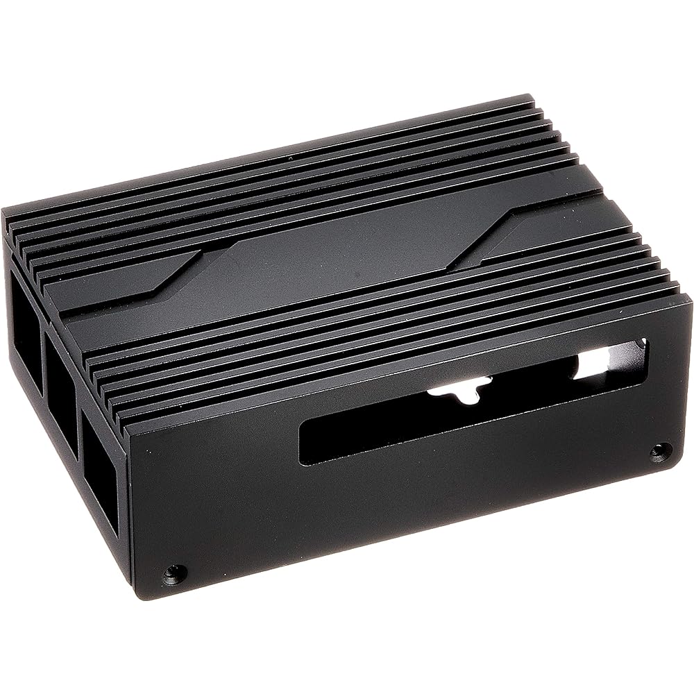SilverStone Raspberry Pi Series Wall Mount Compatible for Raspberry Pi4 Aluminum Case Heat Sink Included SST-PI02B [Authorized Japanese Distributor Product]